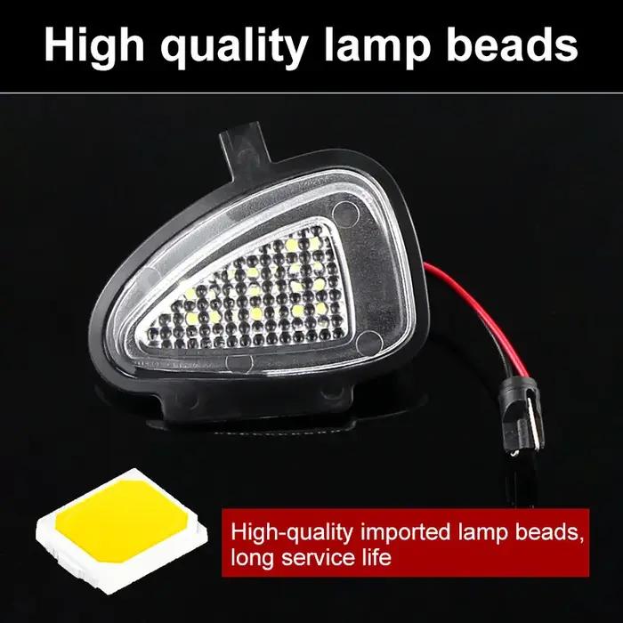 2 pièces sans erreur blanc Led sous le miroir latéral flaque lumière Canbus pour VW Golf 6 MK6 GTI R