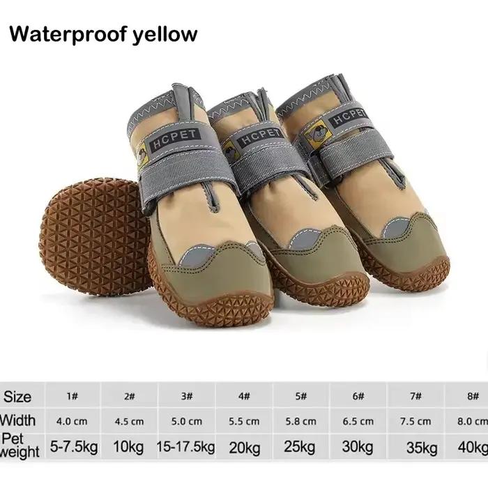 Chaussures pour chiens de grande taille respirantes et antidérapantes pour randonnée et quotidien en cuir et PU avec semelle en caoutchouc et tige en maille