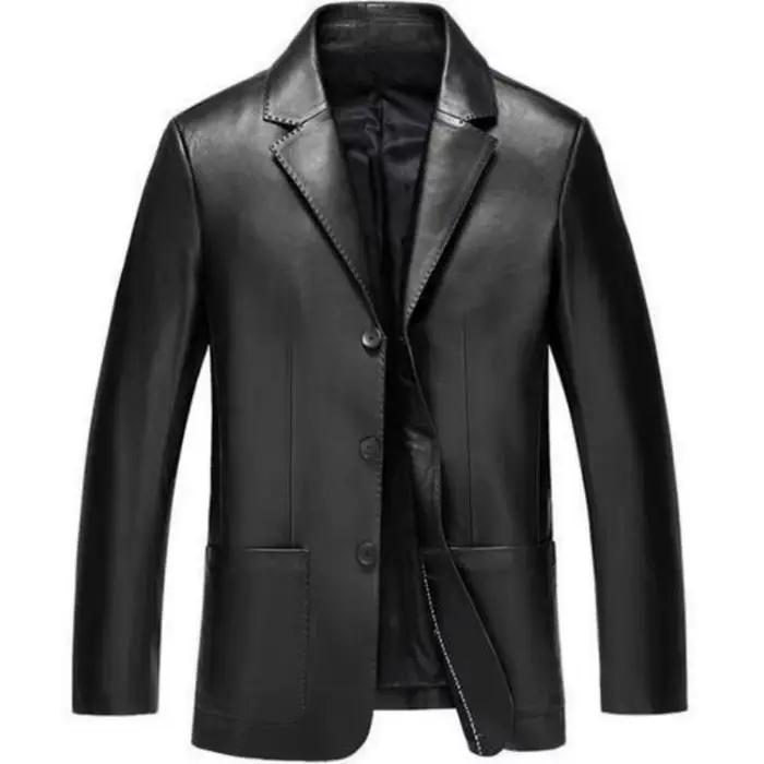 Veste marron pour hommes vestes habillées manteaux d'affaires en cuir homme costumes et blazers Premium haute qualité mode 2025 vêtements pour hommes