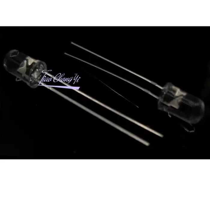 100 pièces Diode LED UV DIP 3mm 5mm Diodes clair UV 395nm LED Ultraviolet Kit de LED ultraviolette