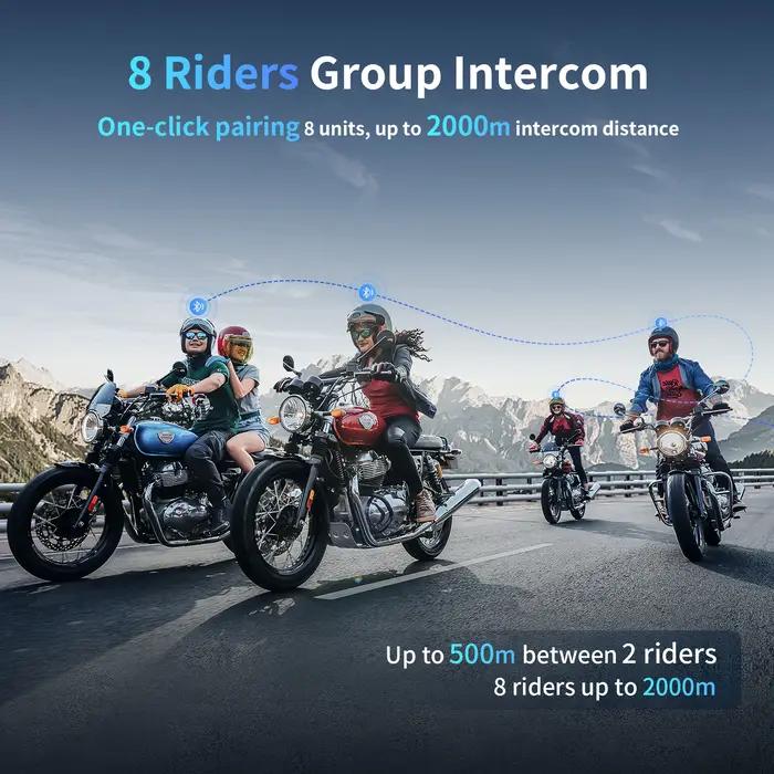 Intercom Bluetooth pour casque de moto Fodsports M1-S Pro