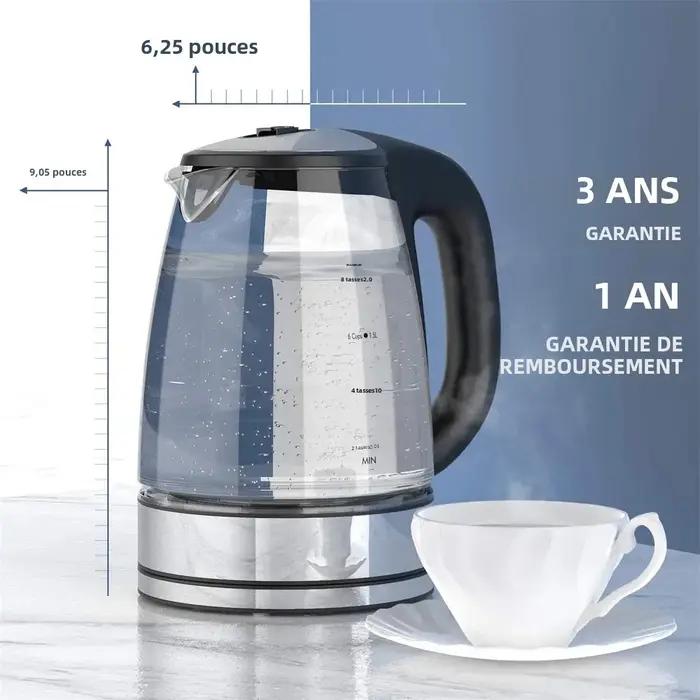 DEVISIB 2L Bouilloire Électrique de Grande Capacité