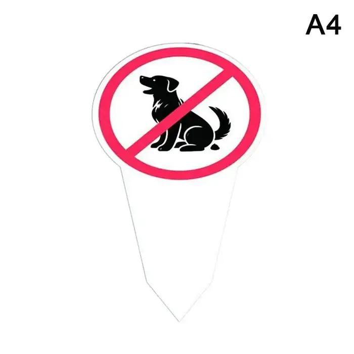 Panneau en plastique « Pas de crottes de chien », panneau d'avertissement anti-crottes pour jardin, piquet de jardin, imperméable pour l'extérieur, pour les propriétaires d'animaux, pour éviter la pol