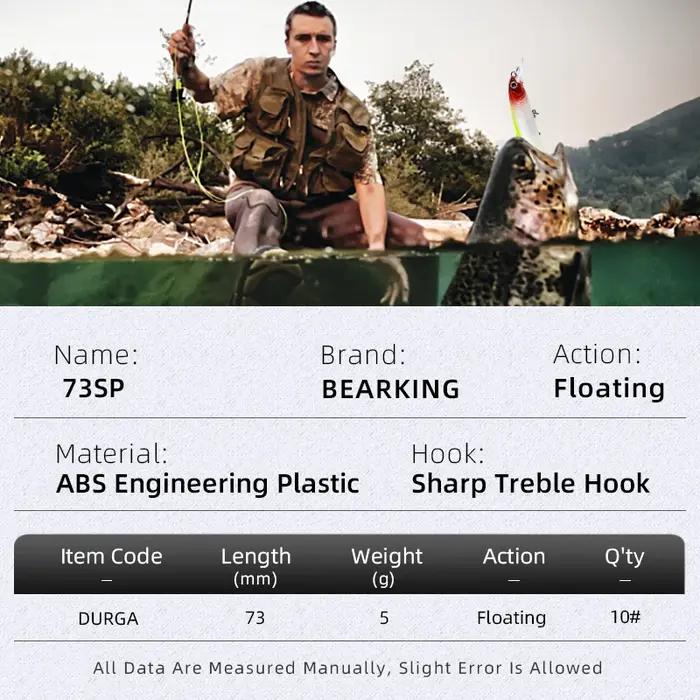 BEARKING nouveau modèle 73mm 5g qualité professionnelle magent poids leurres de pêche méné manivelle