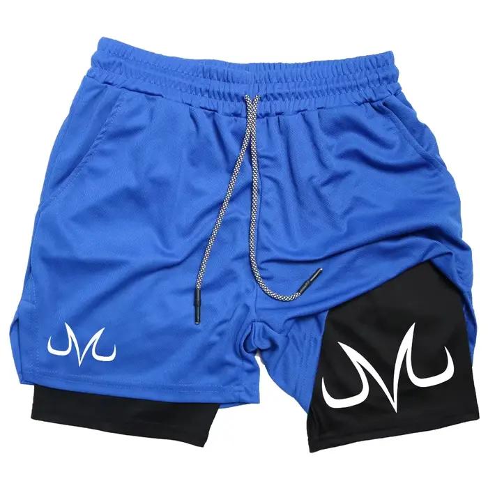 Short de Performance Anime Toji imprimé hommes GYM Shorts de Sport décontractés entraînement course maille 2 en 1 pantal