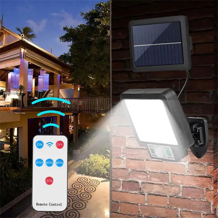 Applique murale solaire LED avec détecteur de mouvement, lumière du soleil, 3 modes, extérieur, étan