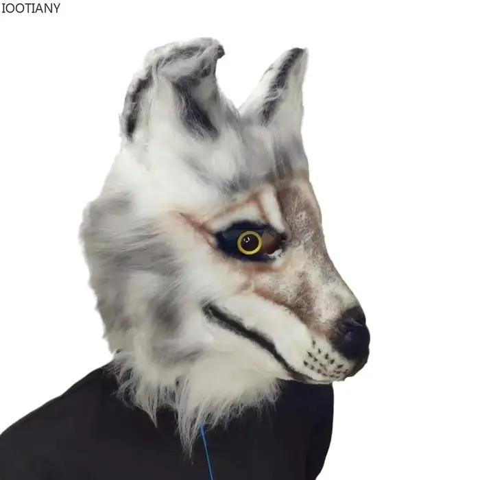 2023 Halloween Carnaval Fête Latex Le Grand Mauvais Loup Cosplay Costume Accessoires Animal