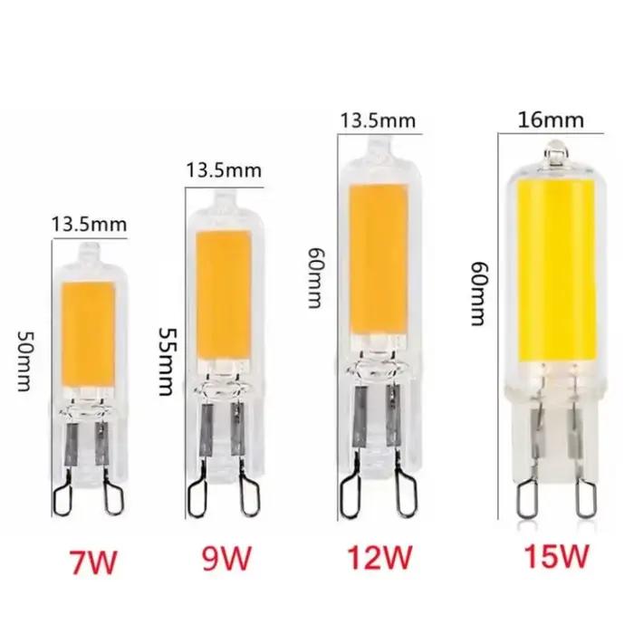 PaaMaa Super lumineux G9 ampoule LED 7W 9W 12W15W 220V lampe en verre lumière à puissance constante