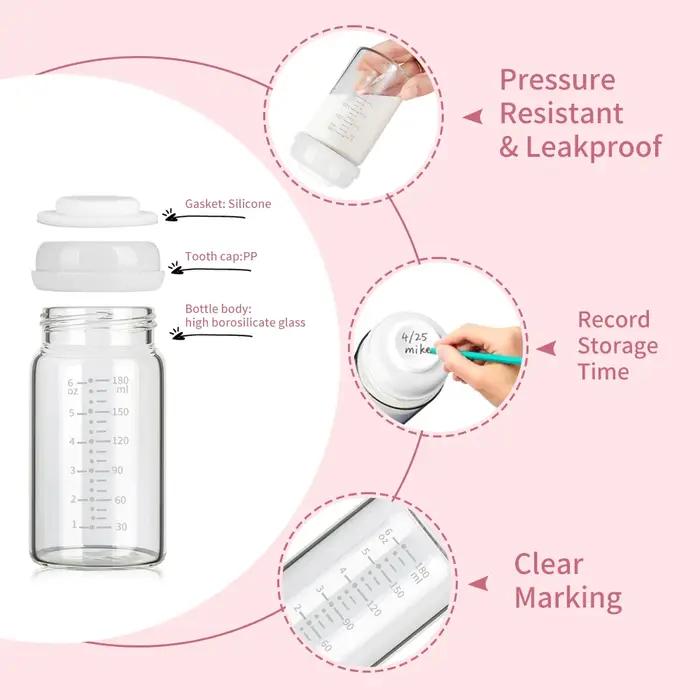 Bouteille de stockage de lait maternel de 180ml