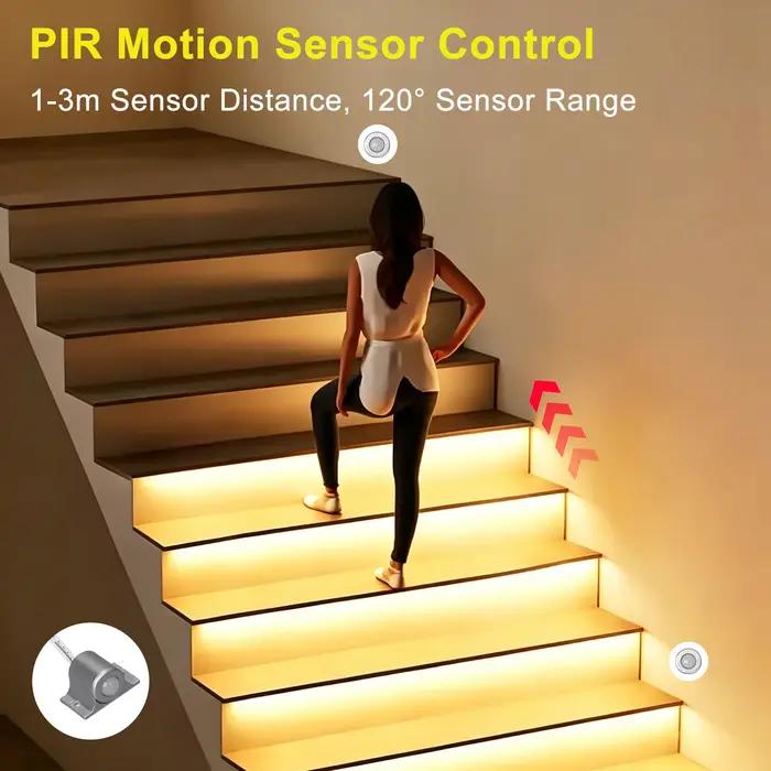 V2 escalier lumière LED contrôleur DC 12V 24V 32 canaux escaliers intérieurs PIR capteur variateur