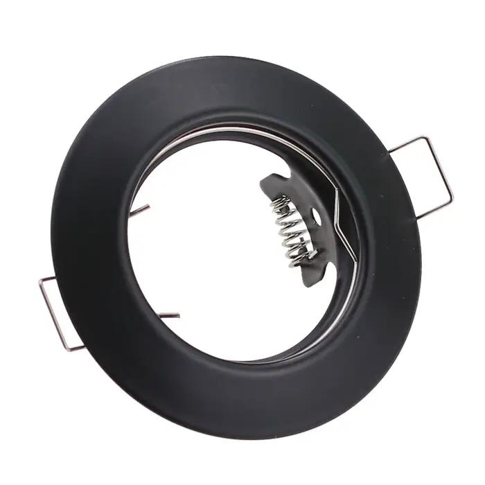 Cadre de projecteur LED encastré, 10 pièces, Nickel satiné, blanc, noir, combinaison de montage chro