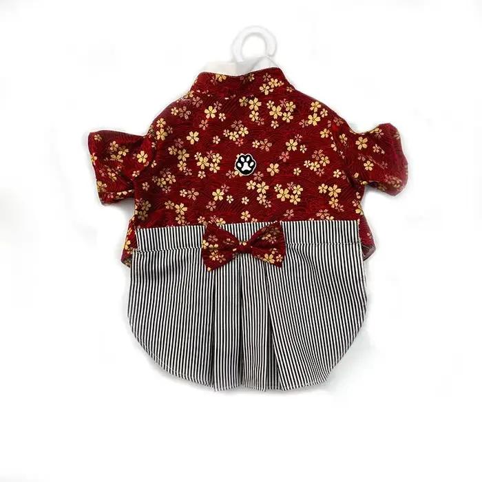 Adorable robe Kimono en brocart pour animaux de compagnie