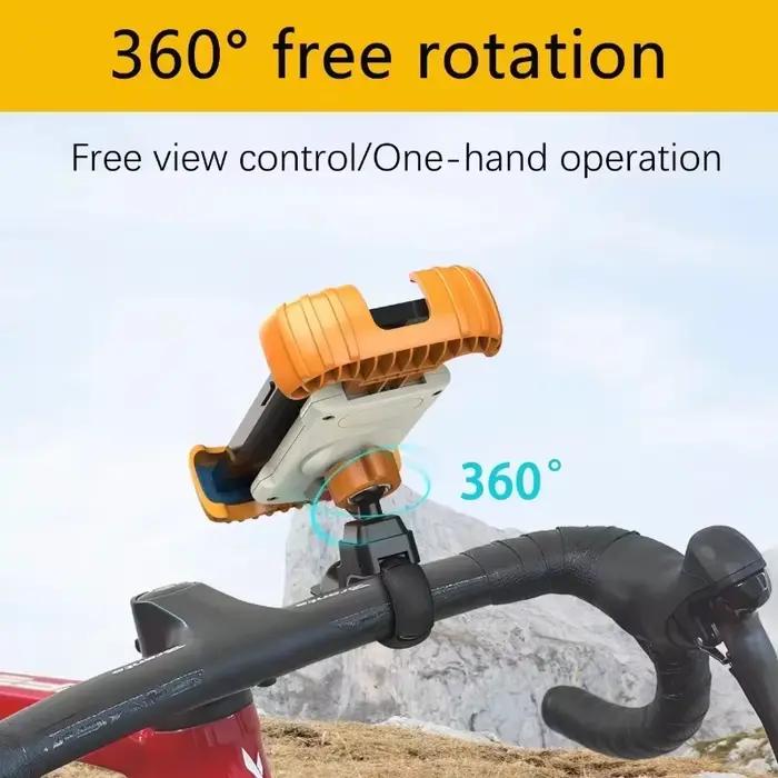 Support de téléphone portable universel pour motos, VTT et vélos de route, réglable 360°, adapté à tous les téléphones, pour sorties en plein air et sécurité sur la route