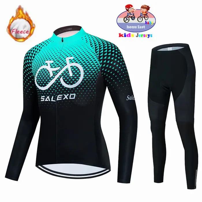 Vêtements de cyclisme en polaire pour enfants