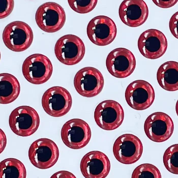 100 pcs/lot yeux 3D 7mm 8mm 9mm 10mm yeux 3D holographiques haute transparence leurre de pêche à la