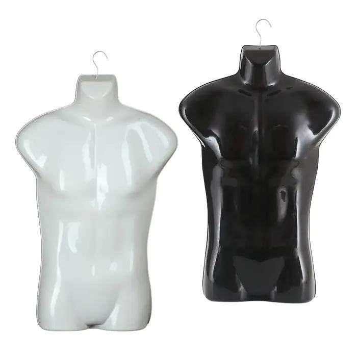 Mannequin Torse Masculin Robuste avec Crochet Rotatif pour Exposition de Vêtements Polyvalents Occasions Spéciales