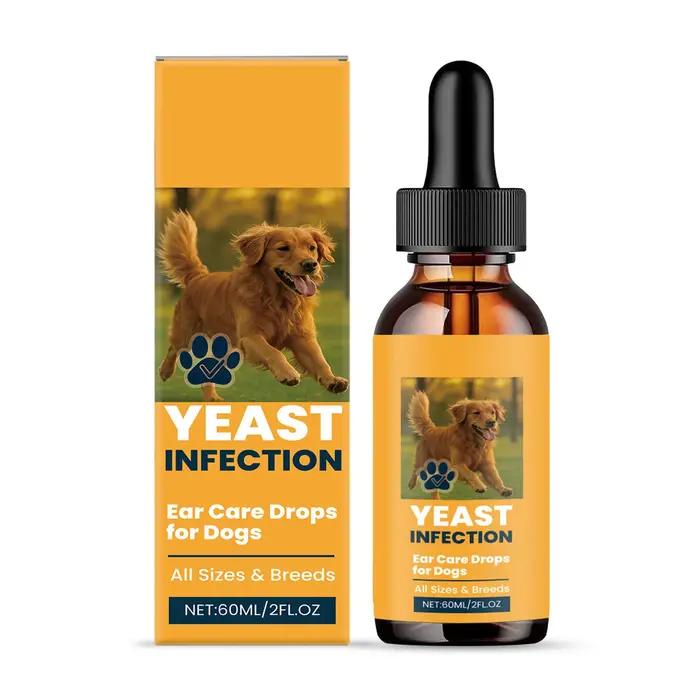 Gouttes de soin des oreilles pour chiens traitement infections levure soulagement démangeaisons santé oreilles polyvalent application facile tous types de chiens