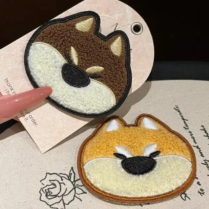 Barrette à cheveux en chenille mignonne Shiba Inu, motif chien de dessin animé en peluche, pour femmes et filles, accessoire capillaire quotidien