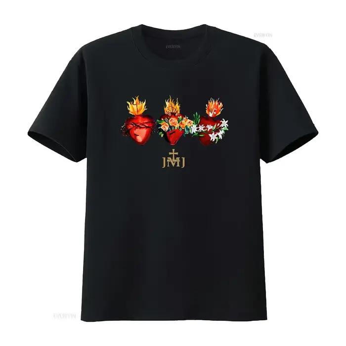 T-shirt vintage unisexe JMJ (Saints Cœurs Sacrés de Jésus