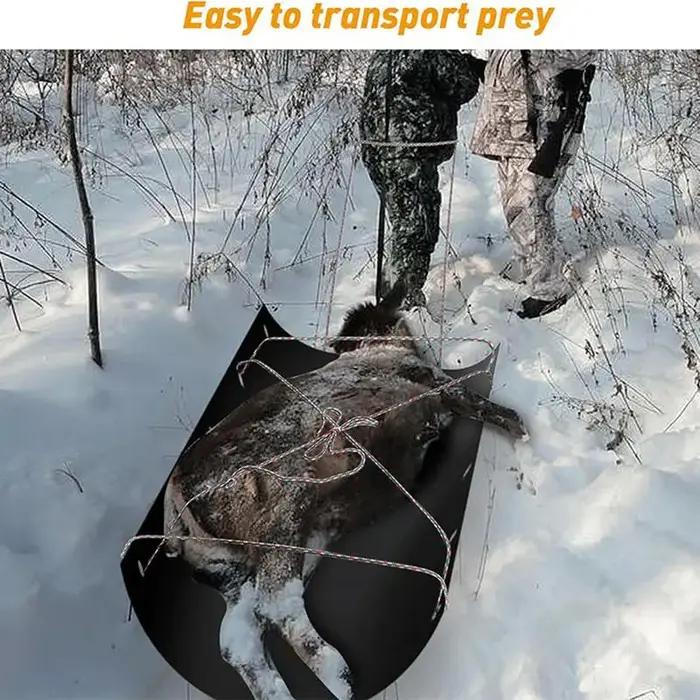 Luge transport gibier portable robuste avec corde traction - pour cerfs sangliers antilopes et poissons