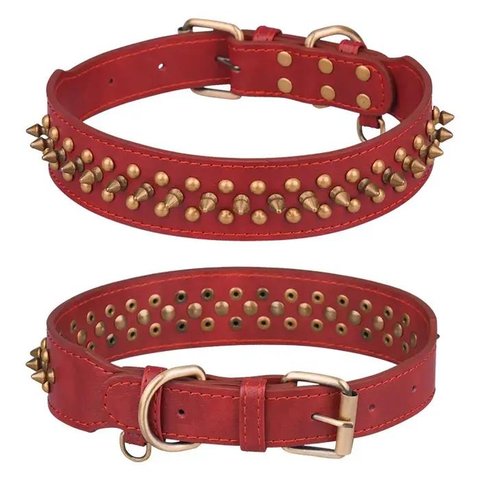 Collier pour chien clouté – Cuir PU super doux