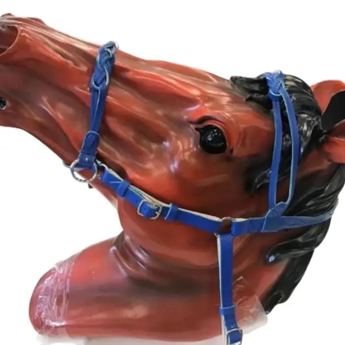 Bridon et Licol en Cuir PU avec Boucle Métallique pour Protéger la Peau du Cheval