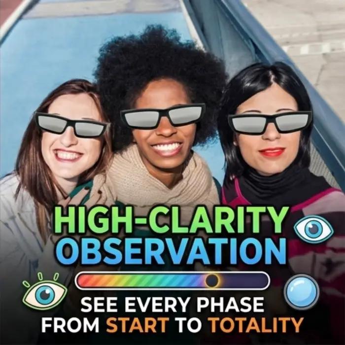 Lunettes d'observation éclipse solaire Safe Solar - Protection professionnelle pour observation directe du soleil