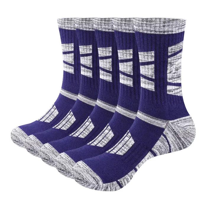 Chaussettes de chasse YUEDGE homme - 5 paires coton respirant pour randonnée et travail
