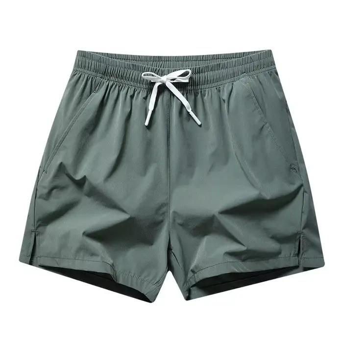 Shorts de course pour hommes en polyester solides et respirants pour activités de plein air et entraînement fitness