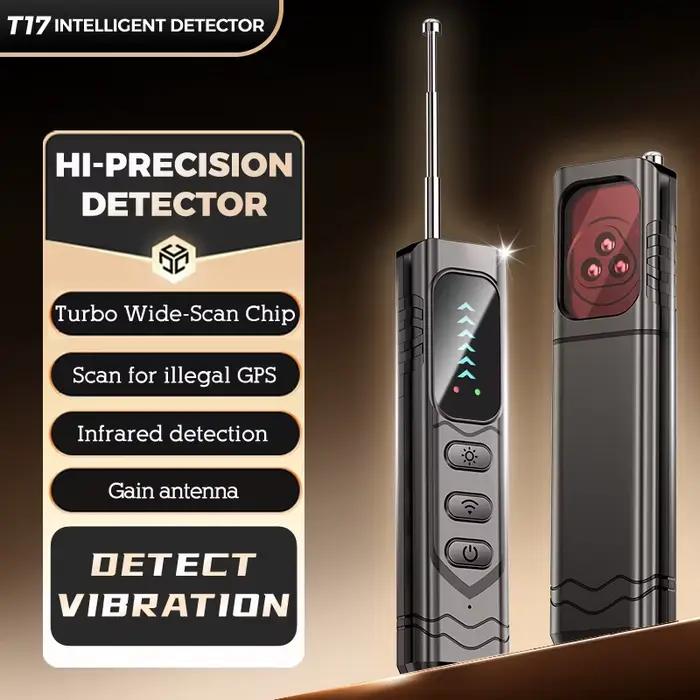 Détecteur de caméra espion cachée T17 amélioré, Gadget Anti-espion, traceur GPS, détecteur de bugs, Signal RF sans fil, Scanner infrarouge