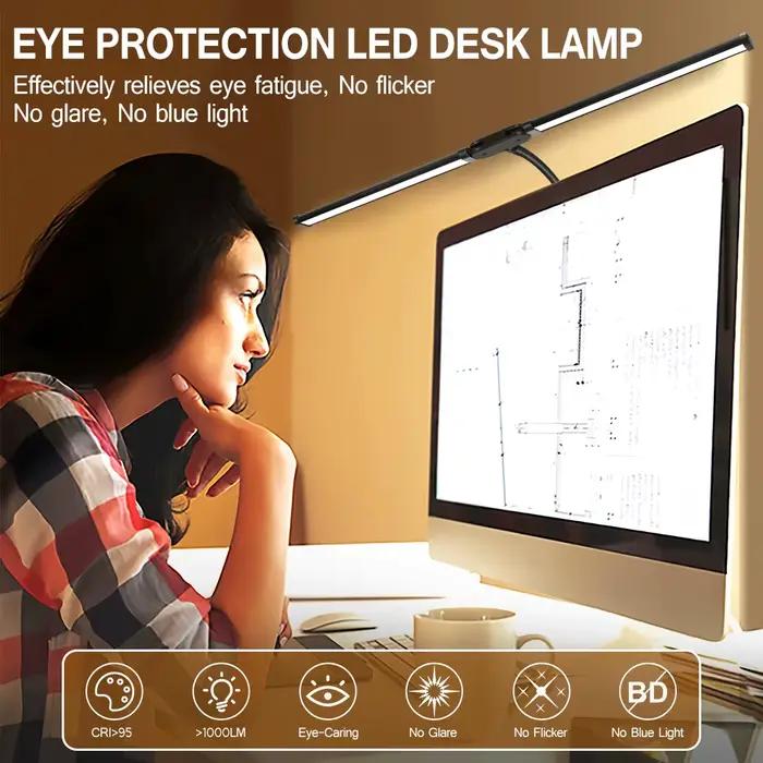 Lampe de bureau LED à Double ou simple tête, variable, pour moniteur PC, lampes de Table USB, lampes