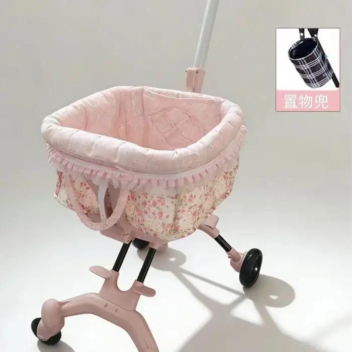 Poussette pour animaux de compagnie ÉTÉ 2026 avec tapis offert pour petits chiens et chats de 4,5 kg