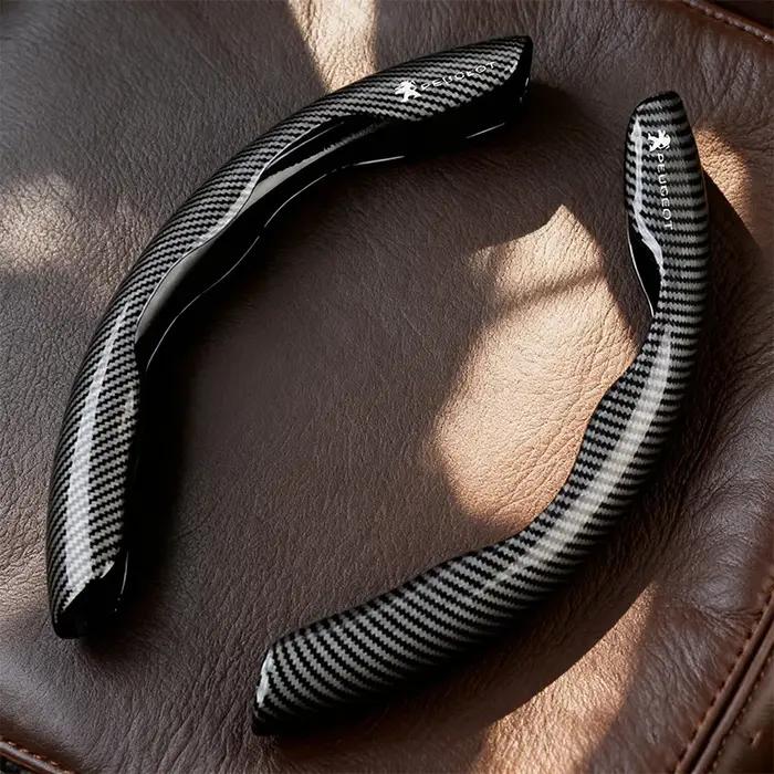Volant carbone anti-dérapant Peugeot - Protection couvre-volant sportif pour 108 208 3008 508 et modèles