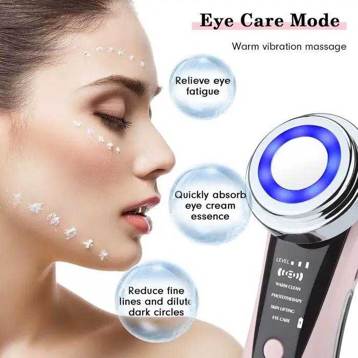 Appareil soin visage 4 en 1 RF EMS lifting - Massage anti-rides raffermissement peau multifonction