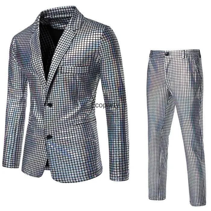 Costume de disco des années 70 pour homme