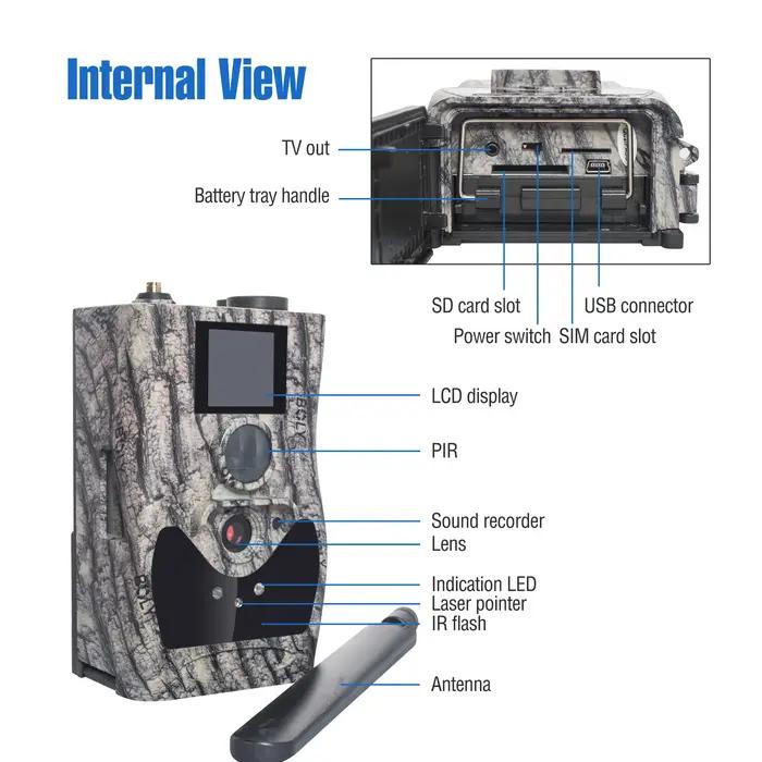Caméra de chasse cellulaire BolyGuard 4G LTE sans fil pour la surveillance de la faune