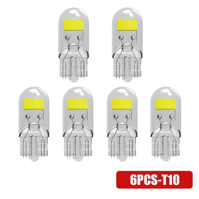 Ampoules Led T10 Canbus W5W saphir COB, 6 pièces, ampoule à cale Led gratuite 6000K 168 194 Led 5w5,