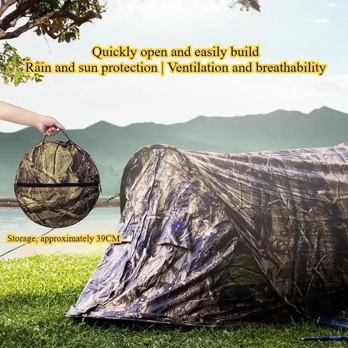 Tente de Camouflage pour loisirs en plein air, Camping pour une personne, pas besoin d'accumulation,