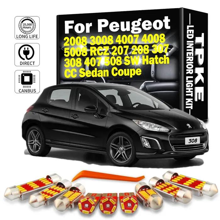 TPKE-Kit d'éclairage intérieur LED pour voiture, Canbus, KIT 2008 3008 4007 4008 5008 RCZ 207 208 30