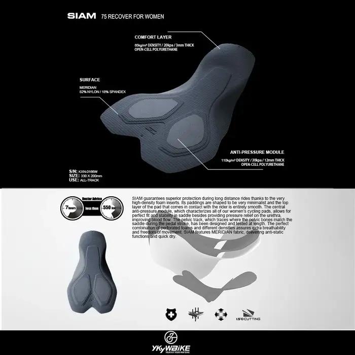 YKYWBIKE-Short de cyclisme rembourré 3D pour femme, short de subvention de vélo, vélo d'équitation,
