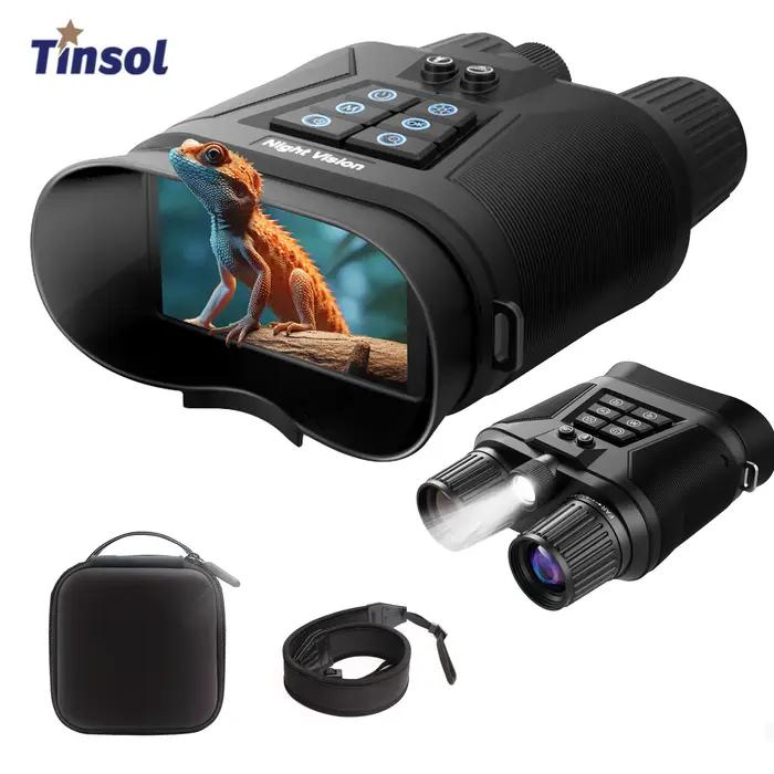 Jumelles vision nocturne 4K HD Tinsol zoom 8x 600m IR - Pour chasse et observation nocturne anti-tremblement