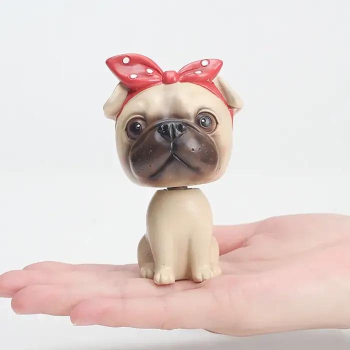 Ornements de voiture, poupée de chien secouant la tête