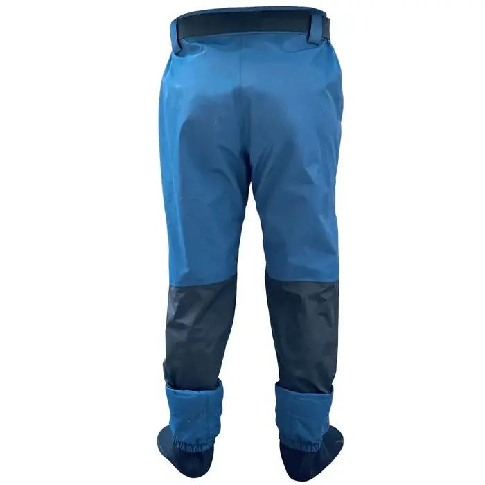 Pantalon de pêche à la mouche pour homme, 4 plis, respirant, bleu, imperméable, bas botte, extérieur