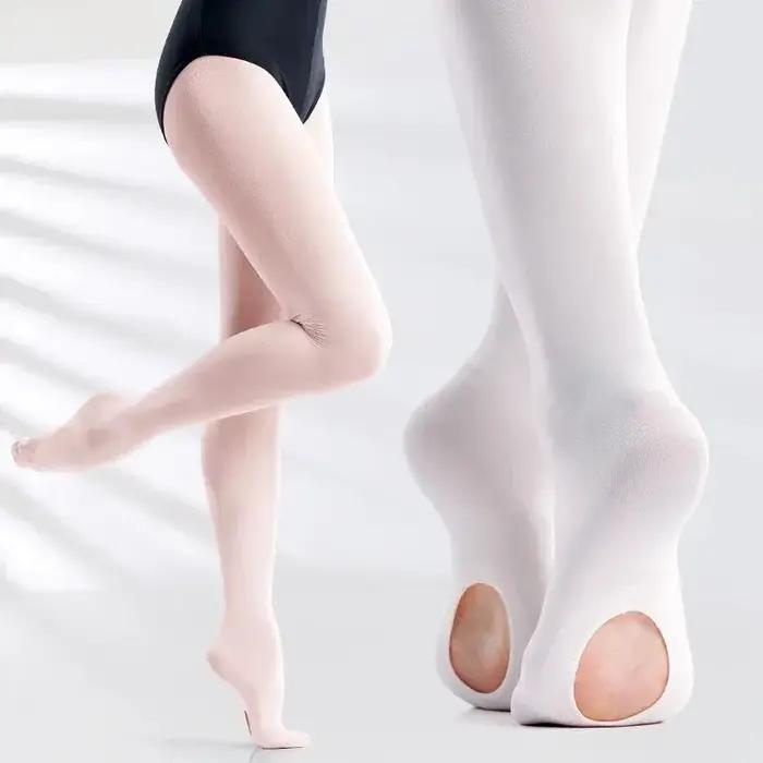 Collants professionnels de danse de Ballet convertibles en microfibre douce 60D pour femmes, Legging