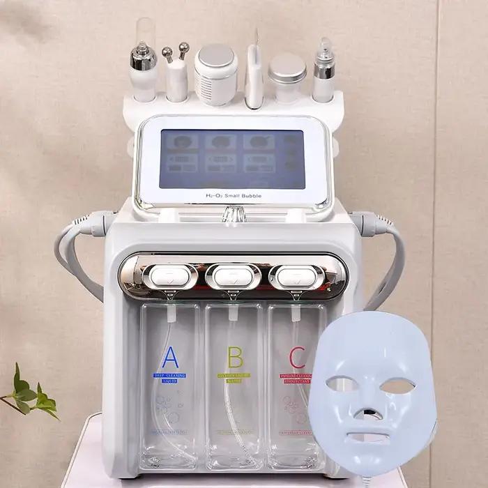 7 en 1 Aqua Peeling H2O2 Machine faciale Hydra eau Dermabrasion épurateur de peau Peel oxygène Jet M