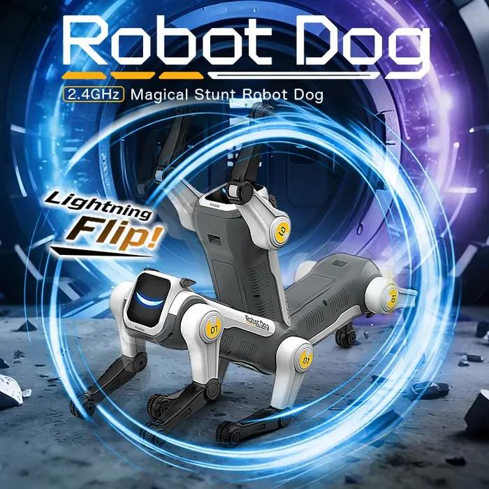 Chien robot RC intelligent à commande vocale, programmable, chantant, dansant, acrobaties électroniques, robot chien bionique intelligent