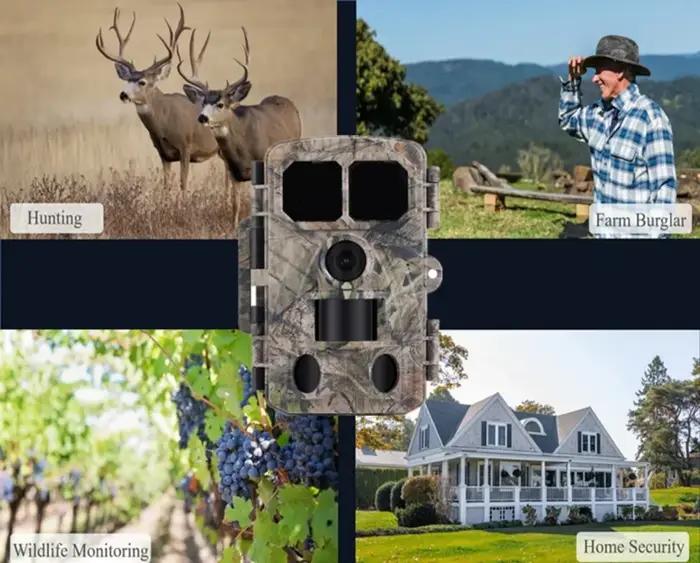 Caméra de chasse et de suivi des sentiers de la faune 4K 48MP