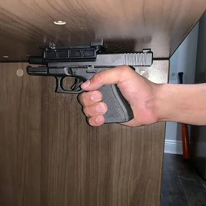 Porte-pistolet magnétique portable : conception cachée à traction rapide pour voitures et maisons - Support