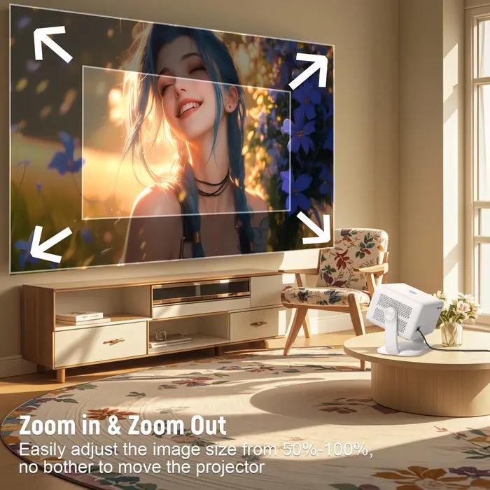 Projecteur Android 13 Velec 1080P 650ANSI portable extérieur - Compatible Netflix 4K WiFi6