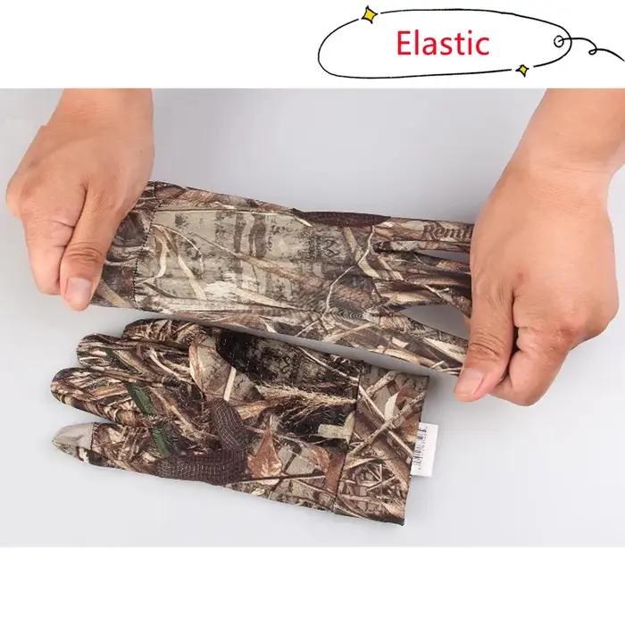 Gants de chasse élastiques à séchage rapide, Camouflage bionique, respirant, Protection complète des